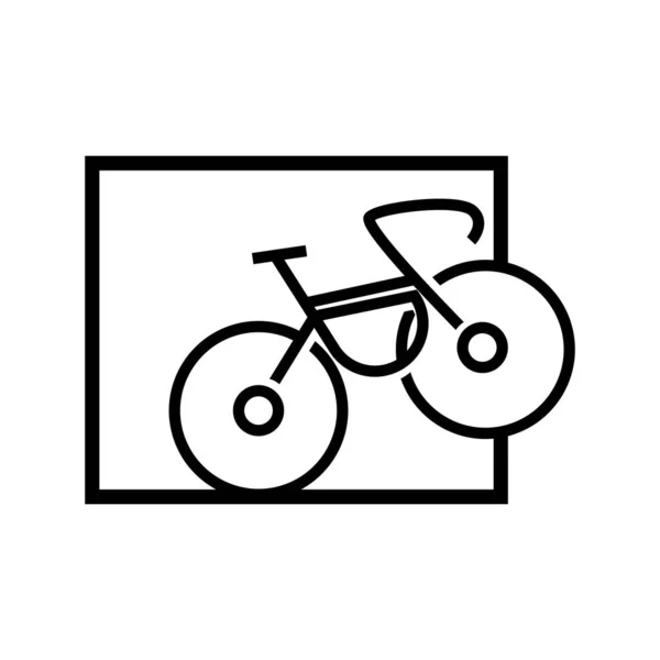 Логотип Велосипеда Вектор Транспортного Средства Икона Велосипедного Силуэта Простой Дизайн — стоковый вектор