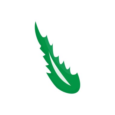 Aloe Vera Logosu, Yeşil Bitki Sağlık Tasarımı, Vektör Çizim Sembolü