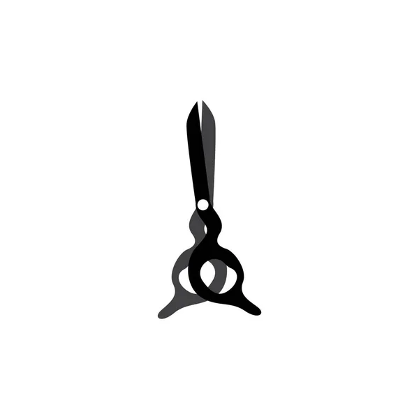 Schaar Logo Snijgereedschap Vector Kappersschaar Eenvoudig Ontwerp Illustratiesjabloon Icoon — Stockvector
