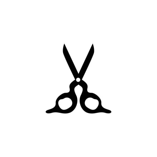 Scissors Logo Ferramentas Corte Vector Barbershop Razor Scissors Design Simples —  Vetores de Stock