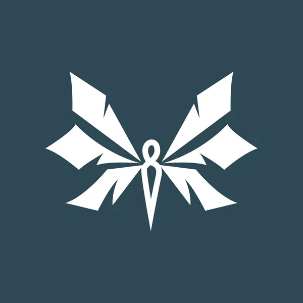 Dragonfly Logo Flying Animal Design Insect Vector Illustratie Sjabloon — Stockvector