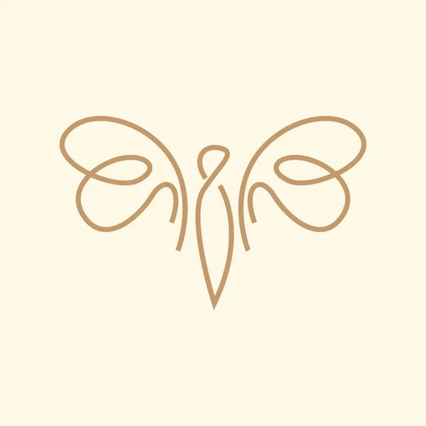 Logo Libélula Diseño Animales Voladores Plantilla Ilustración Vectores Insectos — Vector de stock