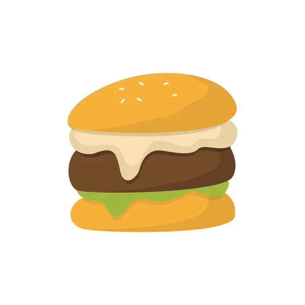 Λογότυπο Burger Γρήγορο Σχεδιασμό Τροφίμων Ψωμί Και Κρέας Εικονογράφηση Διάνυσμα — Διανυσματικό Αρχείο