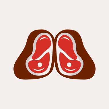 Biftek Logosu, Et Biftek Vektörü, Izgara Mutfak Tasarımı, Biftek Restoranı Marka Şablonu Simgesi