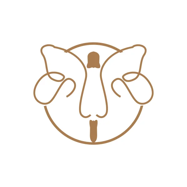 Yusufçuk Logosu Uçan Hayvan Tasarımı Böcek Vektörü Çizim Şablonu — Stok Vektör