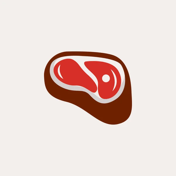 Rundvlees Logo Vleessteak Vector Grill Cuisine Design Steak Restaurant Merk — Stockvector