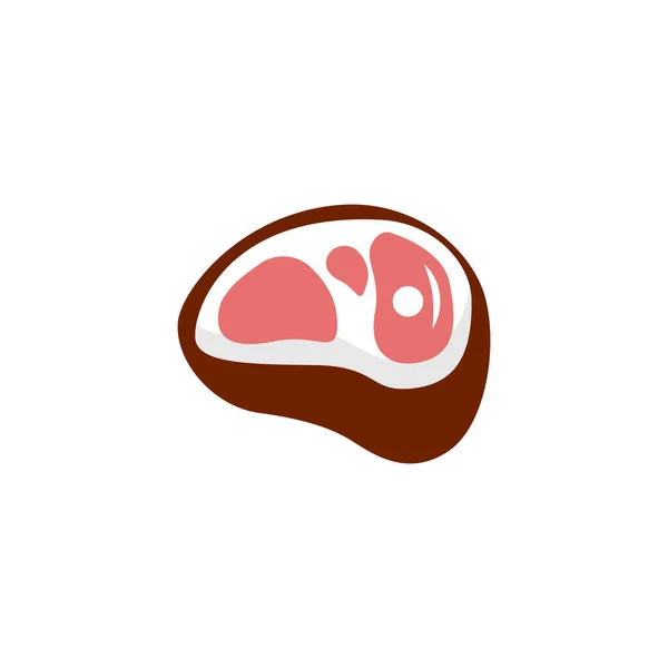 Λογότυπο Του Βοείου Κρέατος Κρέας Μπριζόλα Διάνυσμα Grill Κουζίνα Σχεδιασμός — Διανυσματικό Αρχείο