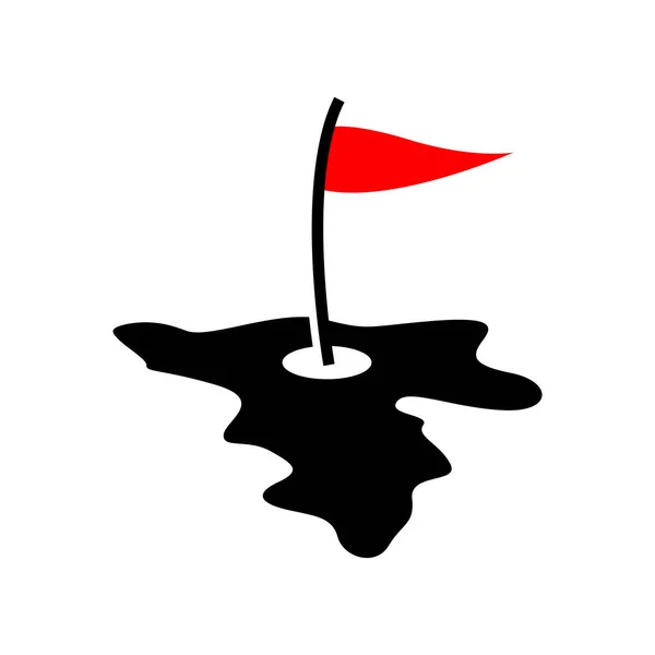 Logo Golf Palla Del Bastone Golf Del Vettore Randello Golf — Vettoriale Stock