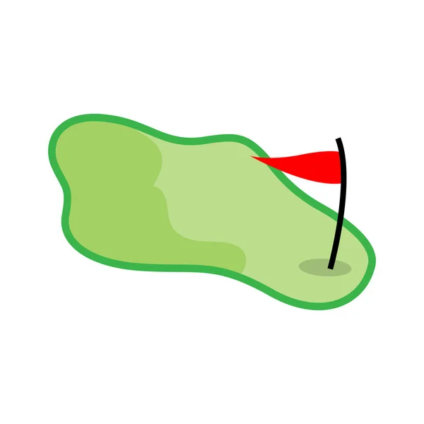 Golf Logo Vector Golf Stick Ball Och Golfklubb Utomhus Sportspel — Stock vektor