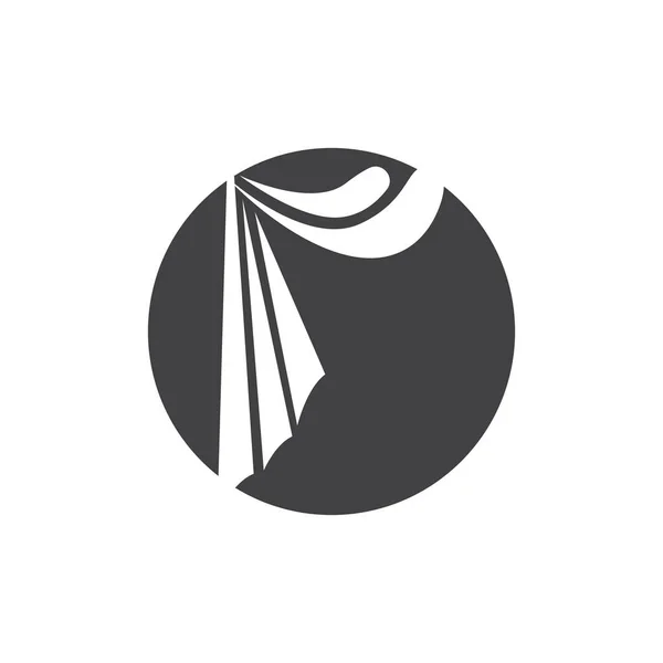 Головна Виставка Завіса Дизайн Логотипу Прикраса Будівлі Векторні Ілюстрації — стоковий вектор