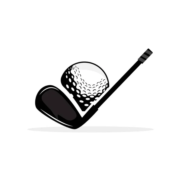 Golf Logo Vector Golf Stick Ball Golf Club Outdoor Sports — Stock Vector