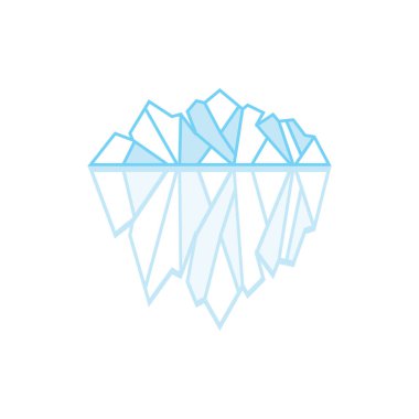 Dağ Logosu, Antarktika Iceberg Logo Tasarımı, Doğa Peyzaj Vektörü, Ürün Markası Simgesi Simgesi