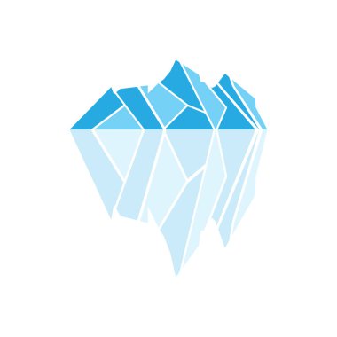 Dağ Logosu, Antarktika Iceberg Logo Tasarımı, Doğa Peyzaj Vektörü, Ürün Markası Simgesi Simgesi