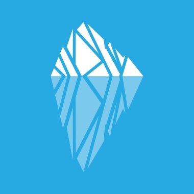 Dağ Logosu, Antarktika Iceberg Logo Tasarımı, Doğa Peyzaj Vektörü, Ürün Markası Simgesi Simgesi