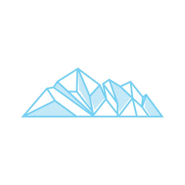 Mountain Logo Iceberg Logo Design Nature Landscape Vector Product Brand — 스톡 벡터