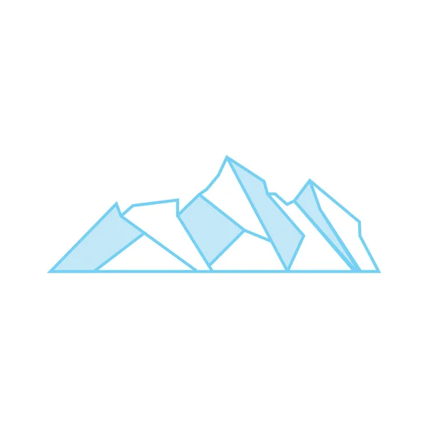 マウンテンロゴ 南極氷山ロゴデザイン 自然景観ベクトル 製品ブランドイラストアイコン — ストックベクタ
