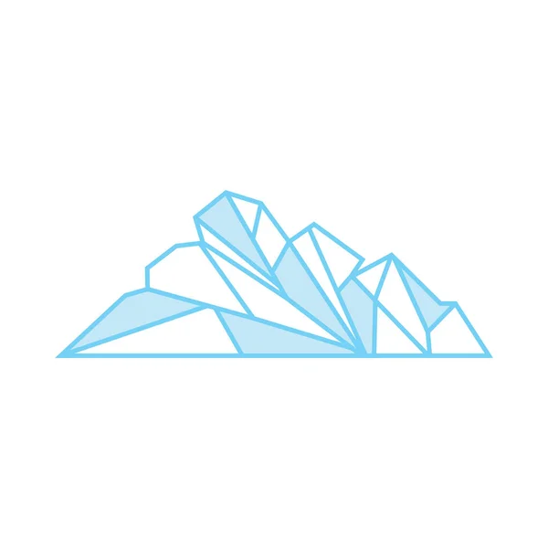 マウンテンロゴ 南極氷山ロゴデザイン 自然景観ベクトル 製品ブランドイラストアイコン — ストックベクタ