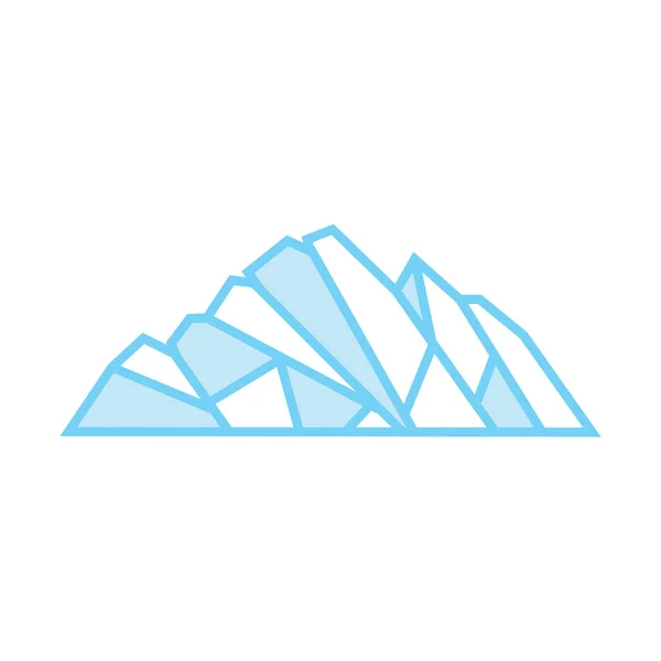 Logotipo Montanha Projeto Logotipo Iceberg Antártico Vetor Paisagem Natureza Ícone — Vetor de Stock