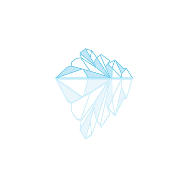 Logo Montagna Logo Dell Iceberg Antartico Progettazione Natura Paesaggio Vettoriale — Vettoriale Stock