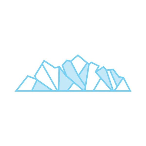 Logo Górskie Antarktyka Projekt Logo Góry Lodowej Wektor Krajobrazu Natury — Wektor stockowy