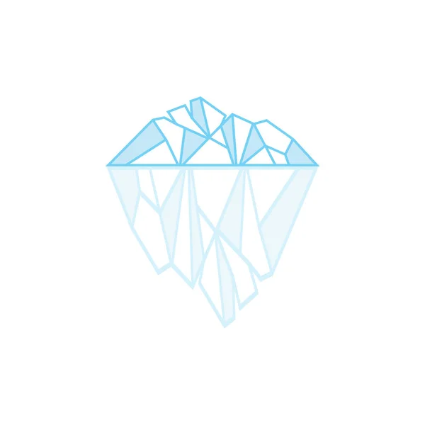Mountain Logo Antarctic Iceberg Logo Design Nature Landscape Vector Product — Stock Vector