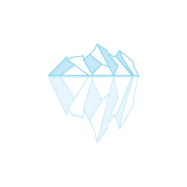 Dağ Logosu Antarktika Iceberg Logo Tasarımı Doğa Peyzaj Vektörü Ürün — Stok Vektör