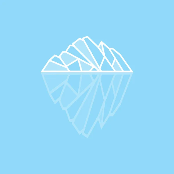 Logo Montagne Conception Logo Iceberg Antarctique Nature Landscape Vector Icône — Image vectorielle
