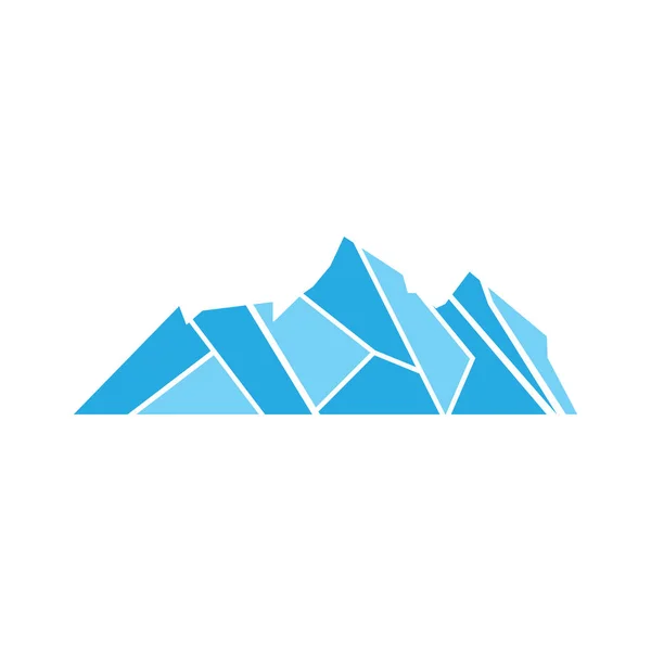 Гора Антарктический Айсберг Дизайн Природный Ландшафт Бренд Продукции — стоковый вектор