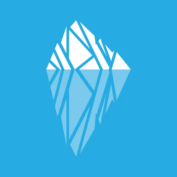 Logotipo Montaña Diseño Del Logotipo Del Iceberg Antártico Vector Del — Vector de stock