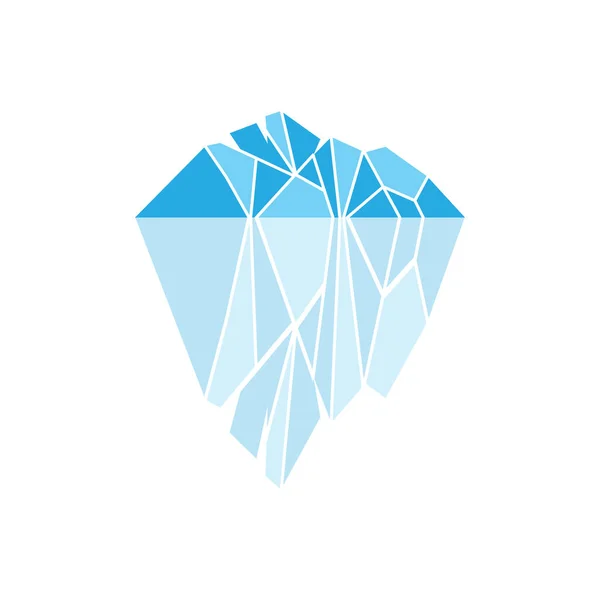 Logotipo Montanha Projeto Logotipo Iceberg Antártico Vetor Paisagem Natureza Ícone —  Vetores de Stock