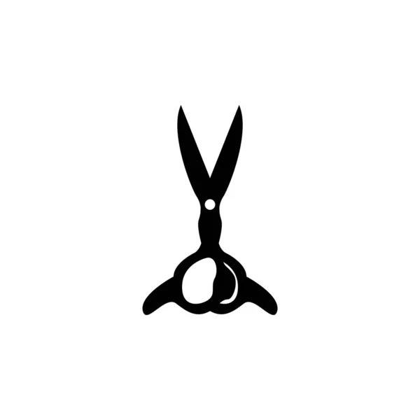Schere Logo Schneidewerkzeuge Vektor Barbershop Rasierschere Einfaches Design Illustration Template — Stockvektor