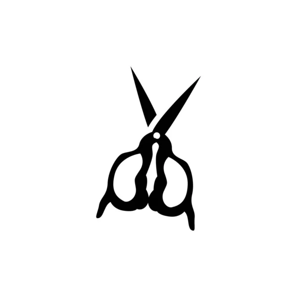 Gunting Logo Alat Pemotong Vektor Barbershop Razor Gunting Desain Sederhana - Stok Vektor