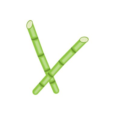 Bambu Logosu, Panda Gıda Yeşil Bitki Vektörü, Basit Minimalist Tasarım, Çizim Elemanı Şablonu