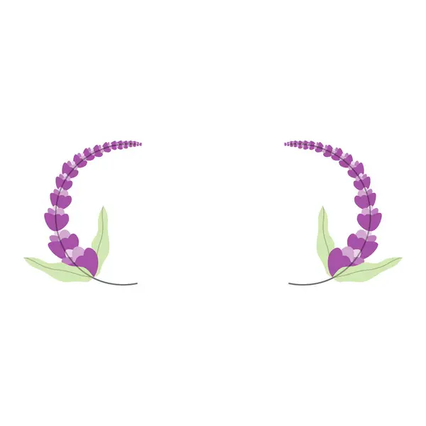薰衣草标识 紫色植物载体 园林设计 图例符号模板 — 图库矢量图片