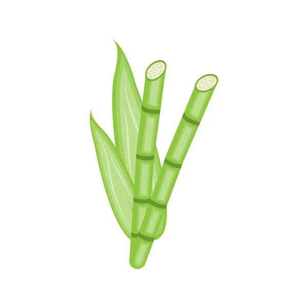 Logotipo Bambu Panda Food Green Plant Vector Design Minimalista Simples — Vetor de Stock