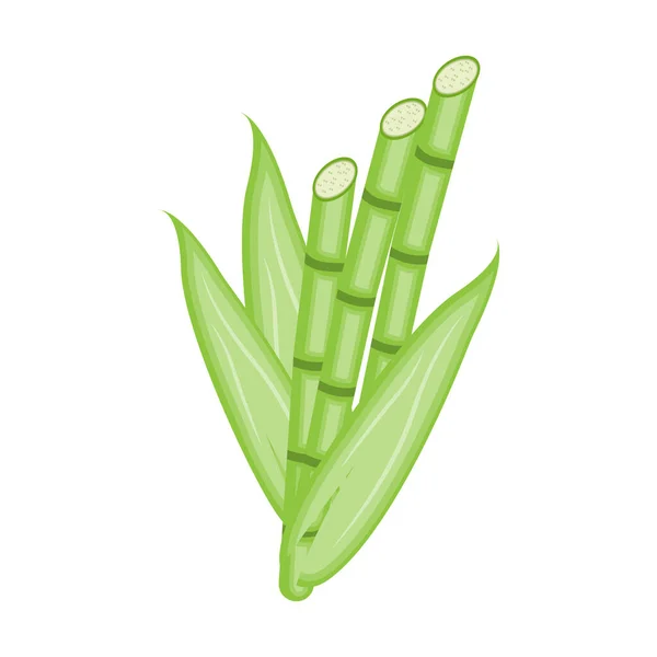 Bambusz Logó Panda Élelmiszer Zöld Növény Vektor Egyszerű Minimalista Tervezés — Stock Vector