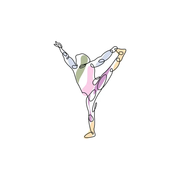 Pilates Sitting Pose Logo Icon Symbol Calming Yoga Exercise Moves — Vector de stock