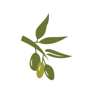 Olive Logo Design, Olive Oil Tree Vector, Simple Illustration Template