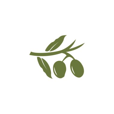 Olive Logo Design, Olive Oil Tree Vector, Simple Illustration Template