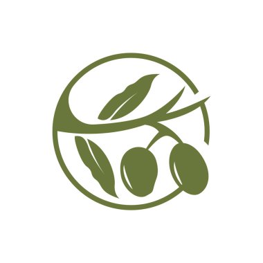 Olive Logo Design, Olive Oil Tree Vector, Simple Illustration Template