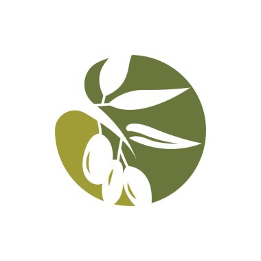 Olive Logo Design, Olive Oil Tree Vector, Simple Illustration Template