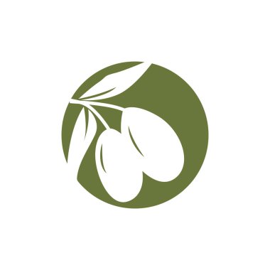 Olive Logo Design, Olive Oil Tree Vector, Simple Illustration Template