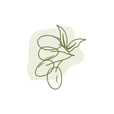 Olive Logo Design, Olive Oil Tree Vector, Simple Illustration Template