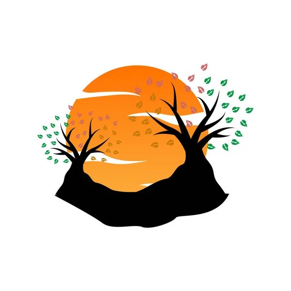 Дизайн Логотипа Дерева Вектор Игровой Площадки Икона Дерева Образования — стоковый вектор