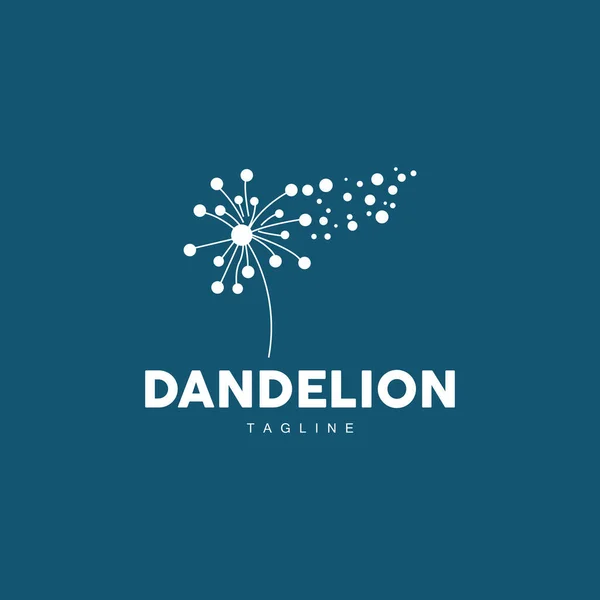 Dandelion Logo Vector Plant Dandelion Flower Design Icon Template Ліцензійні Стокові Вектори