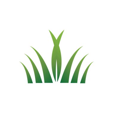 Green Grass Logo Design, Farm Landscape Illustration, Natural Scenery Vector