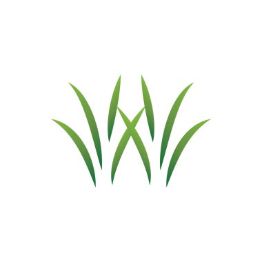 Green Grass Logo Design, Farm Landscape Illustration, Natural Scenery Vector