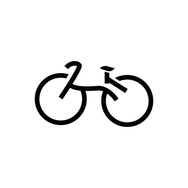Logotipo Bicicleta Design Minimalista Simples Vetor Transporte Esportivo Modelo Silhueta —  Vetores de Stock