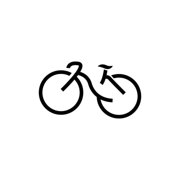 Fahrrad Logo Einfaches Minimalistisches Design Sport Transport Vektor Illustration Silhouette — Stockvektor