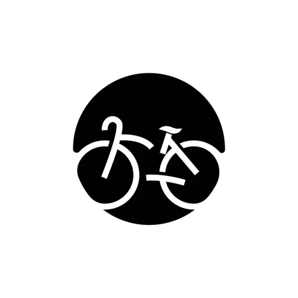 Logotipo Bicicleta Design Minimalista Simples Vetor Transporte Esportivo Modelo Silhueta — Vetor de Stock